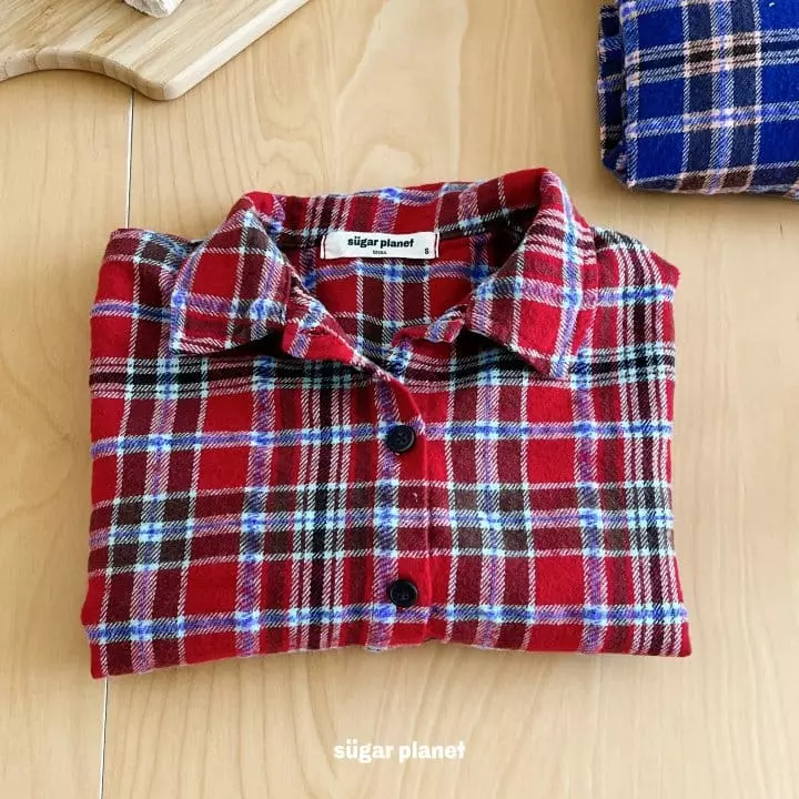 Sugar Planet - Korean Children Fashion - #toddlerclothing - Tree Check Shirt - 4