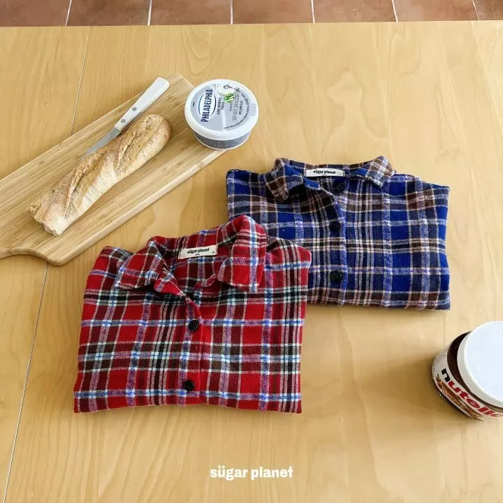 Sugar Planet - Korean Children Fashion - #toddlerclothing - Tree Check Shirt - 3