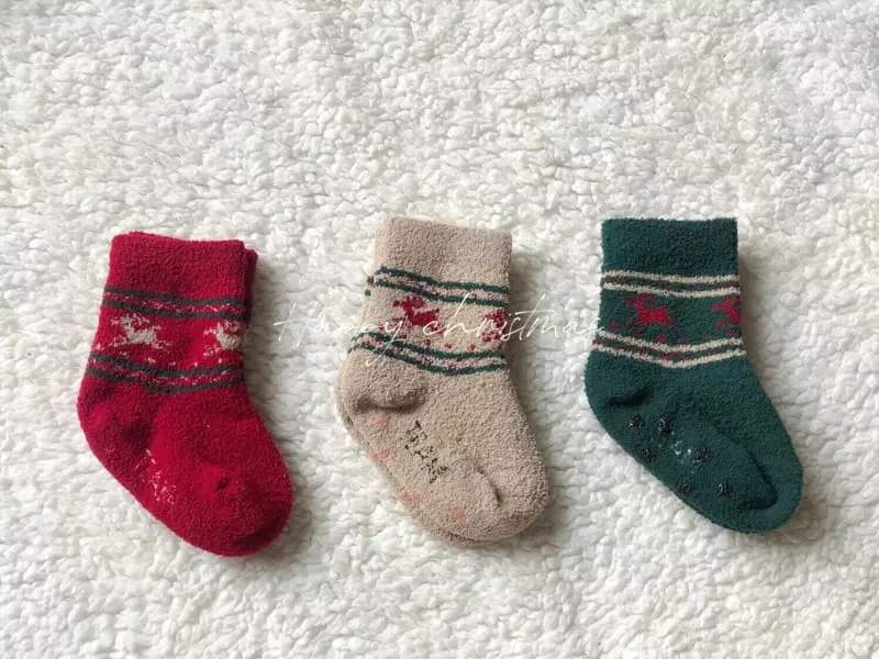 Teamand - Korean Children Fashion - #littlefashionista - Christmas Sleep Socks