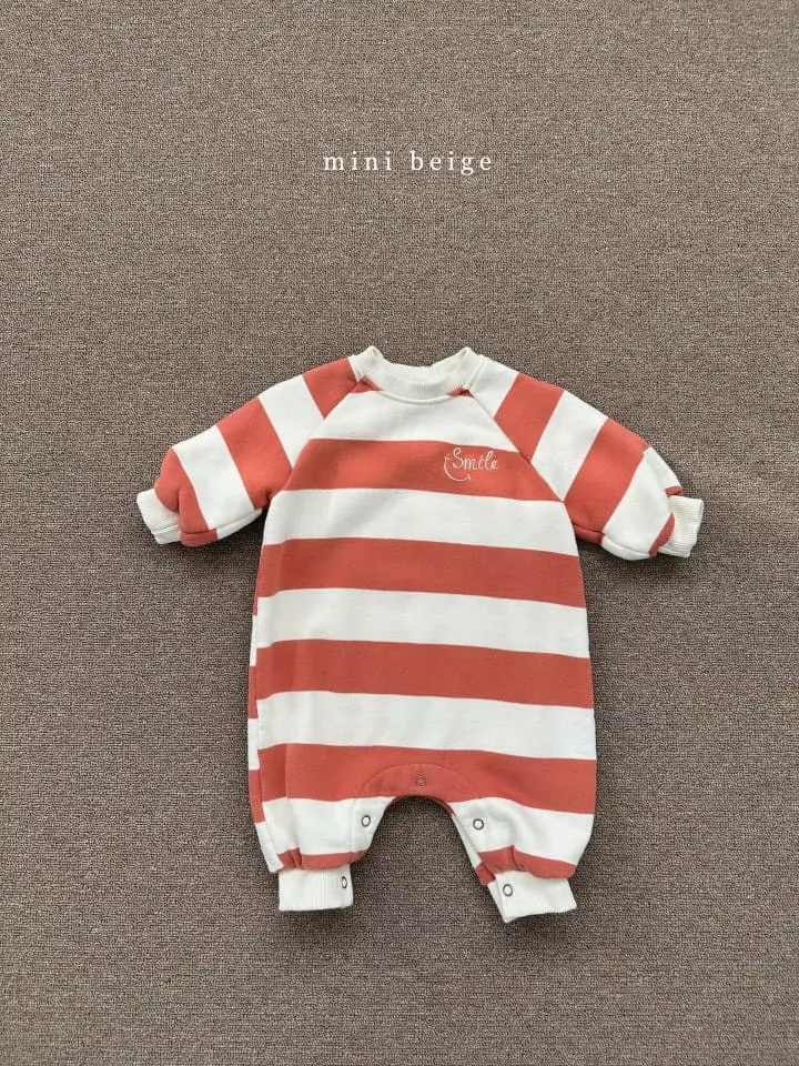The Beige - Korean Baby Fashion - #babyboutique - Stripes Embroidery Bodysuit - 3
