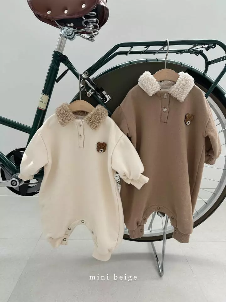 The Beige - Korean Baby Fashion - #babyboutique - Collar Bodysuit - 3