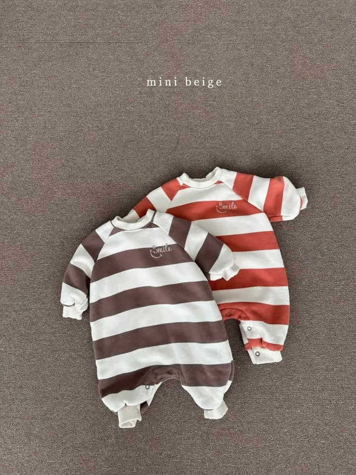 The Beige - Korean Baby Fashion - #babyboutiqueclothing - Stripes Embroidery Bodysuit - 5