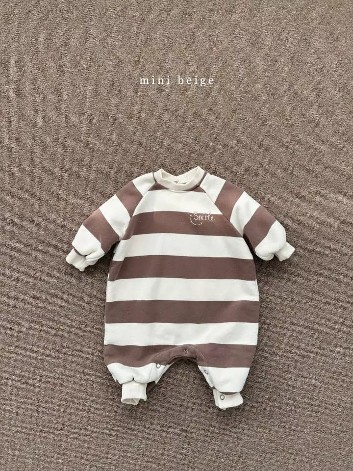 The Beige - Korean Baby Fashion - #onlinebabyshop - Stripes Embroidery Bodysuit - 2