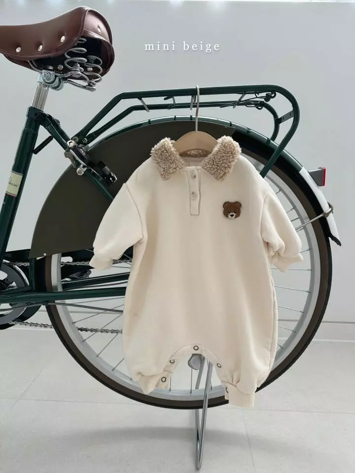 The Beige - Korean Baby Fashion - #onlinebabyshop - Collar Bodysuit