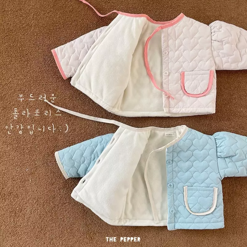 The Pepper - Korean Children Fashion - #designkidswear - Heart Puff Jacket