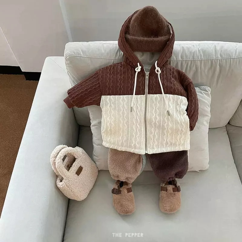 The Pepper - Korean Children Fashion - #discoveringself - Knit Collar Jacket - 8