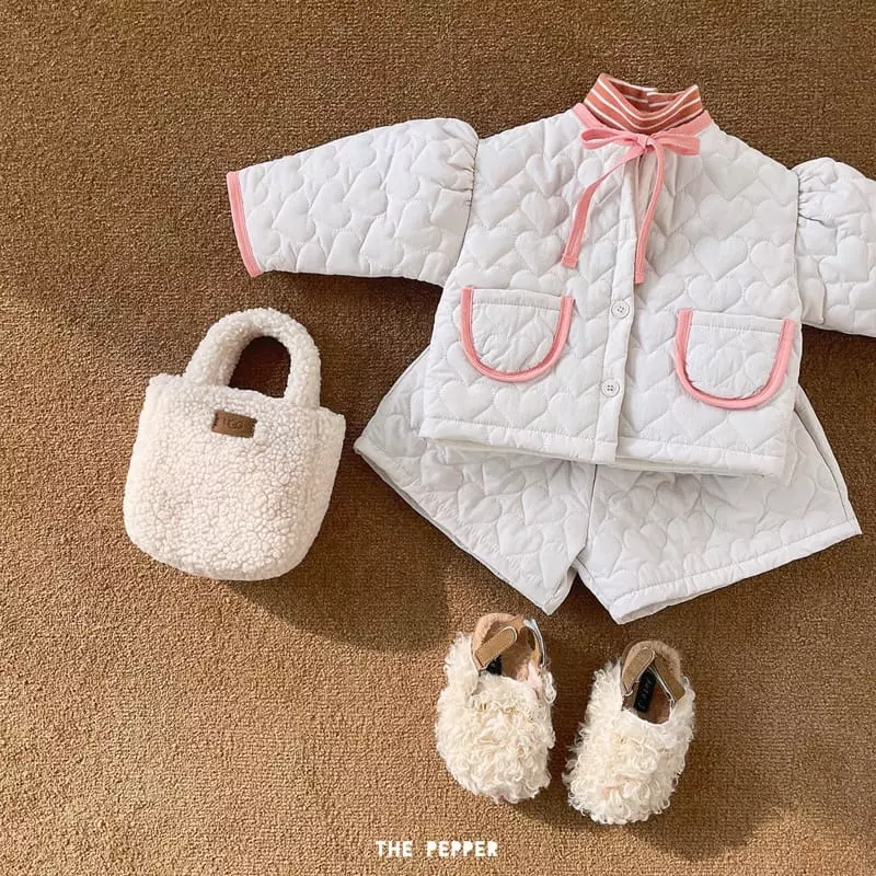 The Pepper - Korean Children Fashion - #discoveringself - Heart Puff Jacket - 2