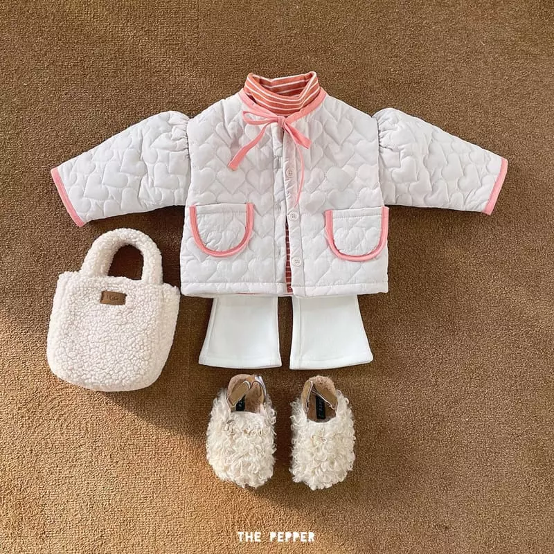 The Pepper - Korean Children Fashion - #fashionkids - Heart Puff Jacket - 4