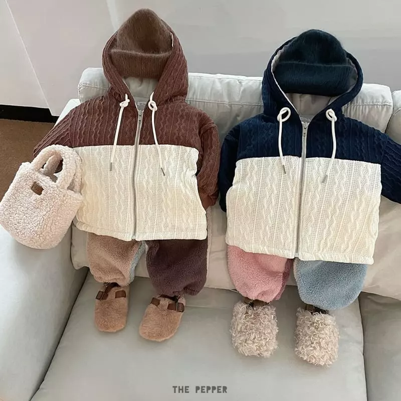 The Pepper - Korean Children Fashion - #prettylittlegirls - Knit Collar Jacket