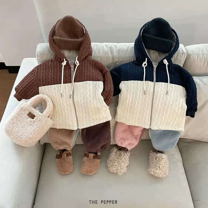 The Pepper - Korean Children Fashion - #todddlerfashion - Knit Collar Jacket - 2