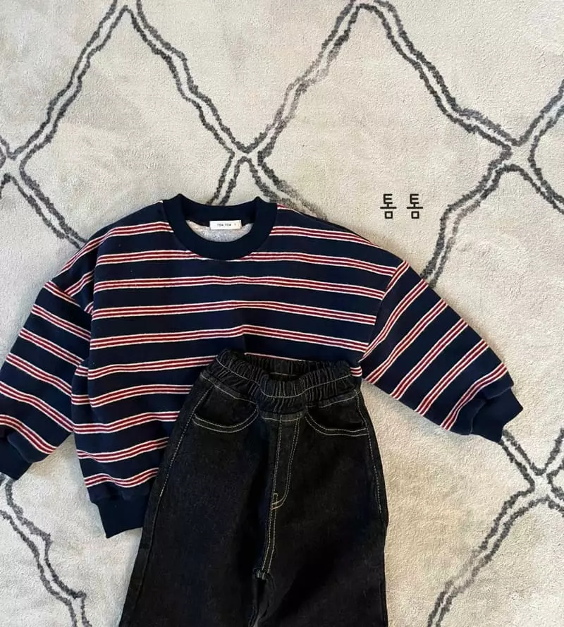 Tom Tom - Korean Children Fashion - #Kfashion4kids - Vintage Stripes Sweatshirt - 5