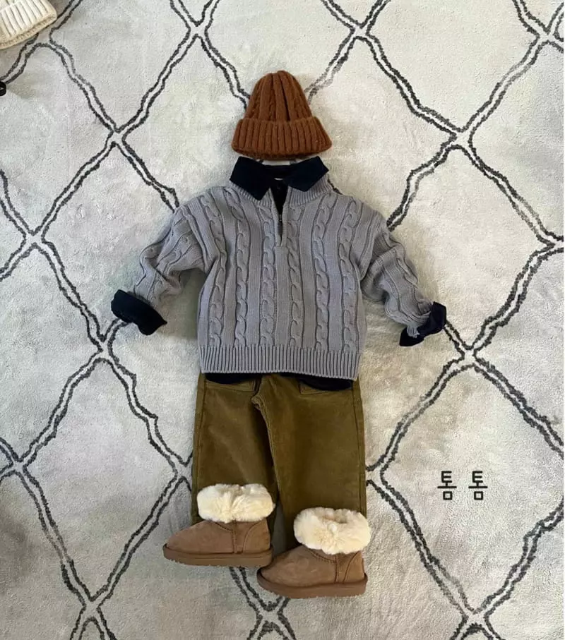 Tom Tom - Korean Children Fashion - #childofig - Twist Knit Tee - 7