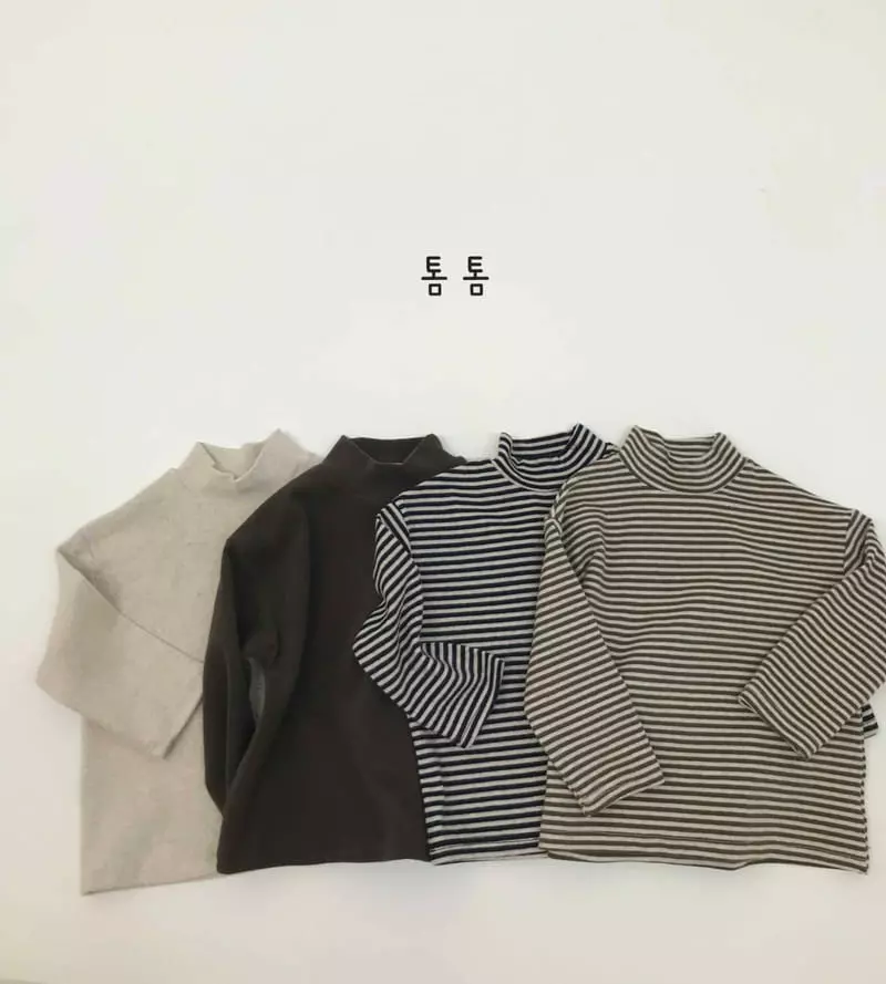 Tom Tom - Korean Children Fashion - #childofig - Tom Half Turtleneck Tee - 2