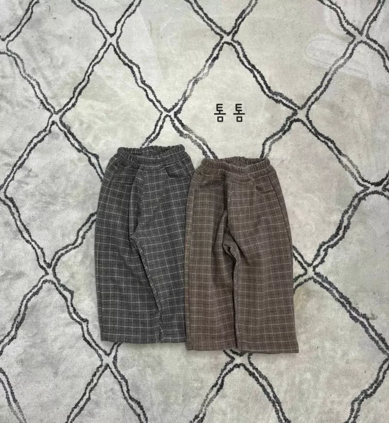 Tom Tom - Korean Children Fashion - #childofig - Check Pants - 7