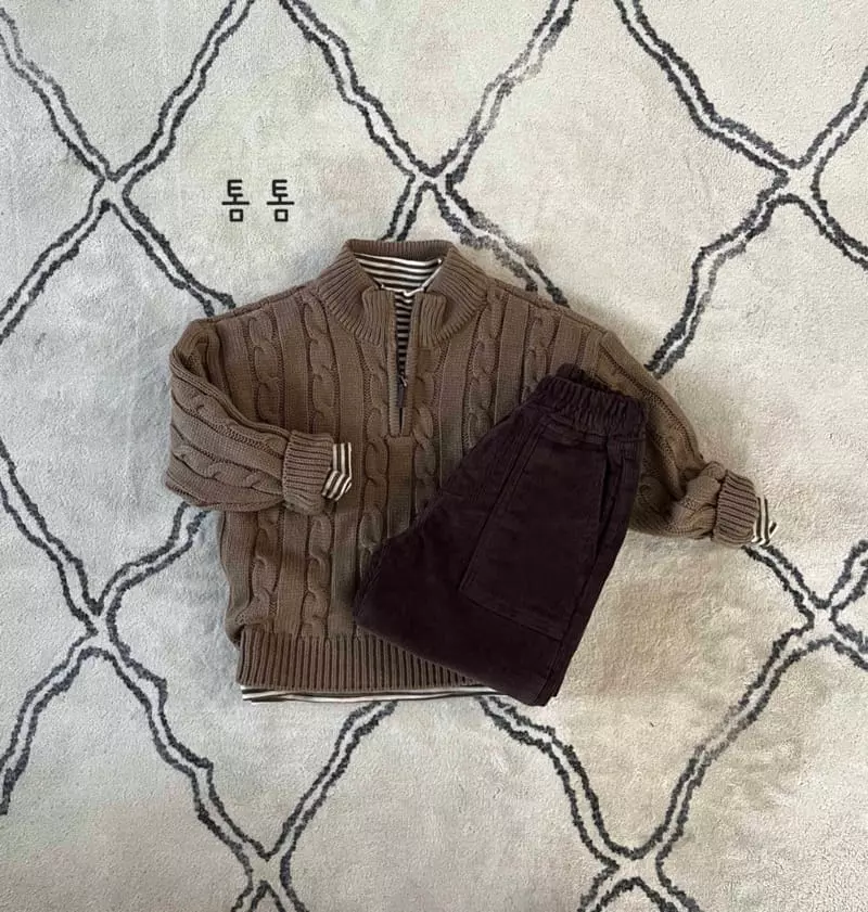 Tom Tom - Korean Children Fashion - #childrensboutique - Twist Knit Tee - 9