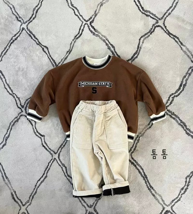 Tom Tom - Korean Children Fashion - #childrensboutique - Fleece Embrodiery Sweatshirt - 2