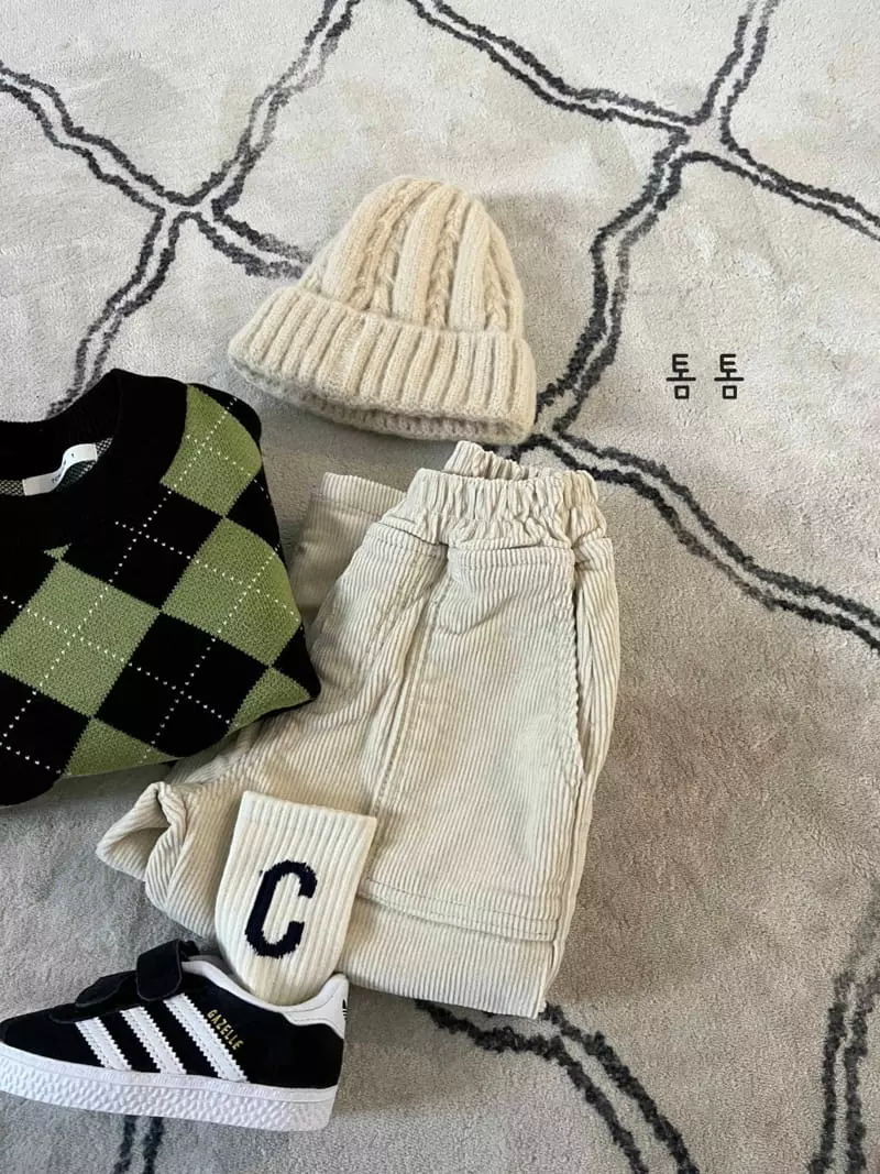 Tom Tom - Korean Children Fashion - #designkidswear - Argyle Jacquard Knit Tee - 9