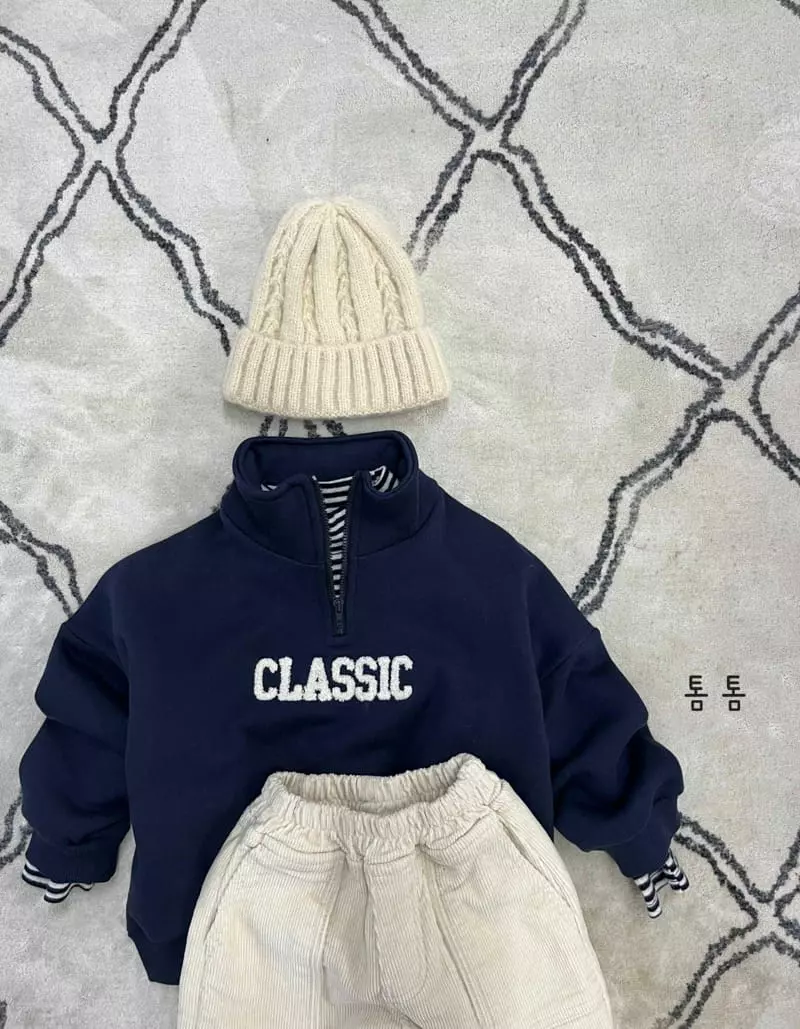 Tom Tom - Korean Children Fashion - #childrensboutique - Classic Half Zip-up Sweatshirt - 4