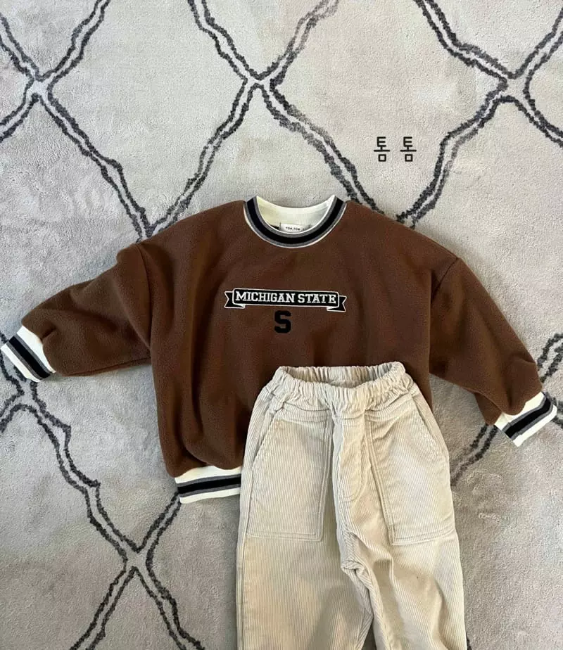 Tom Tom - Korean Children Fashion - #designkidswear - Fleece Embrodiery Sweatshirt - 3