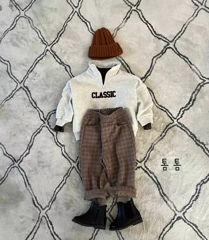 Tom Tom - Korean Children Fashion - #fashionkids - Classic Half Zip-up Sweatshirt - 6
