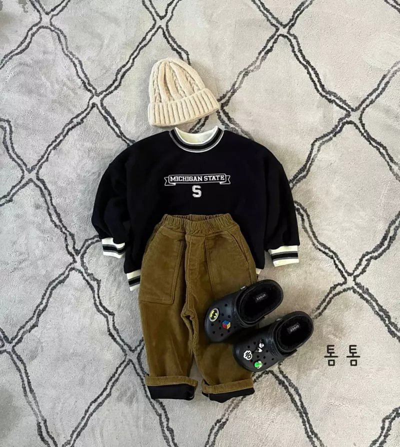 Tom Tom - Korean Children Fashion - #fashionkids - Fleece Embrodiery Sweatshirt - 5