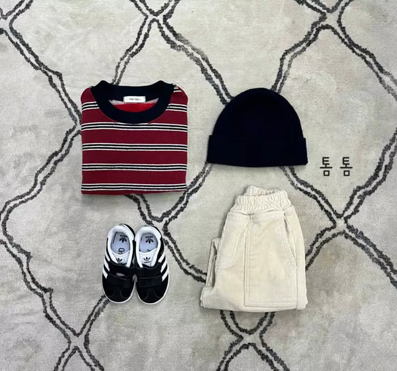 Tom Tom - Korean Children Fashion - #kidsstore - Vintage Stripes Sweatshirt - 3