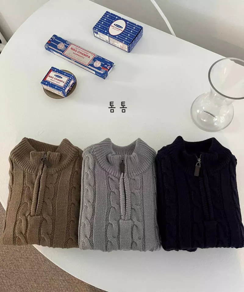Tom Tom - Korean Children Fashion - #kidzfashiontrend - Twist Knit Tee