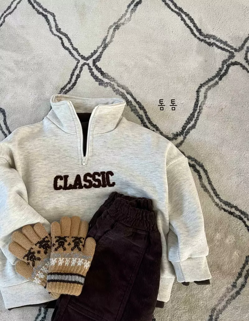 Tom Tom - Korean Children Fashion - #kidzfashiontrend - Classic Half Zip-up Sweatshirt - 9