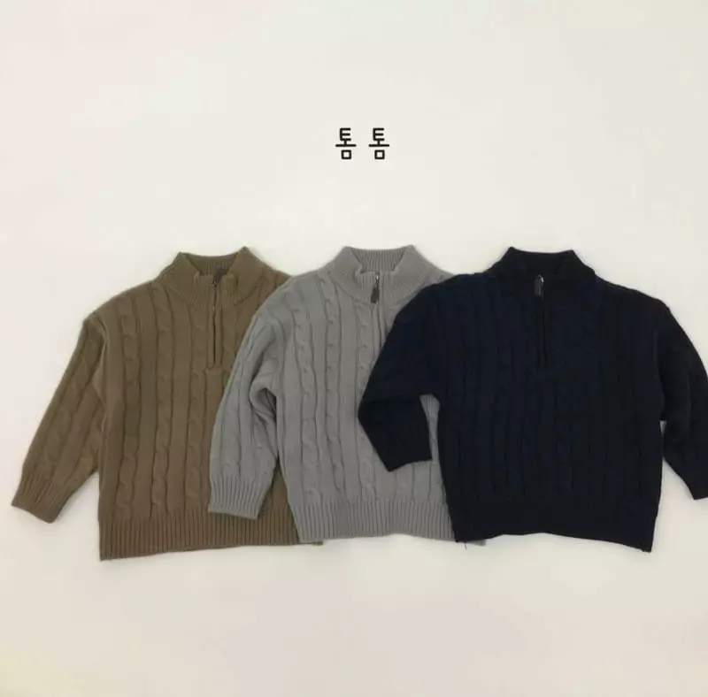Tom Tom - Korean Children Fashion - #littlefashionista - Twist Knit Tee - 3