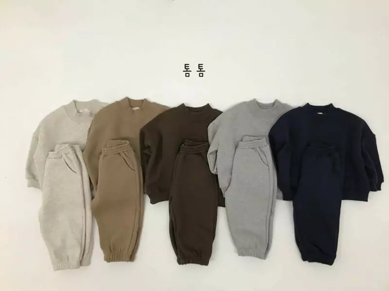 Tom Tom - Korean Children Fashion - #littlefashionista - Half Basic Top Bottom Set