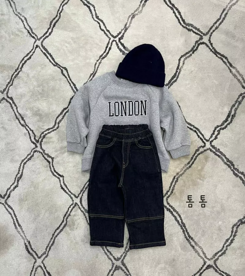 Tom Tom - Korean Children Fashion - #littlefashionista - Denim Slit Pants - 2
