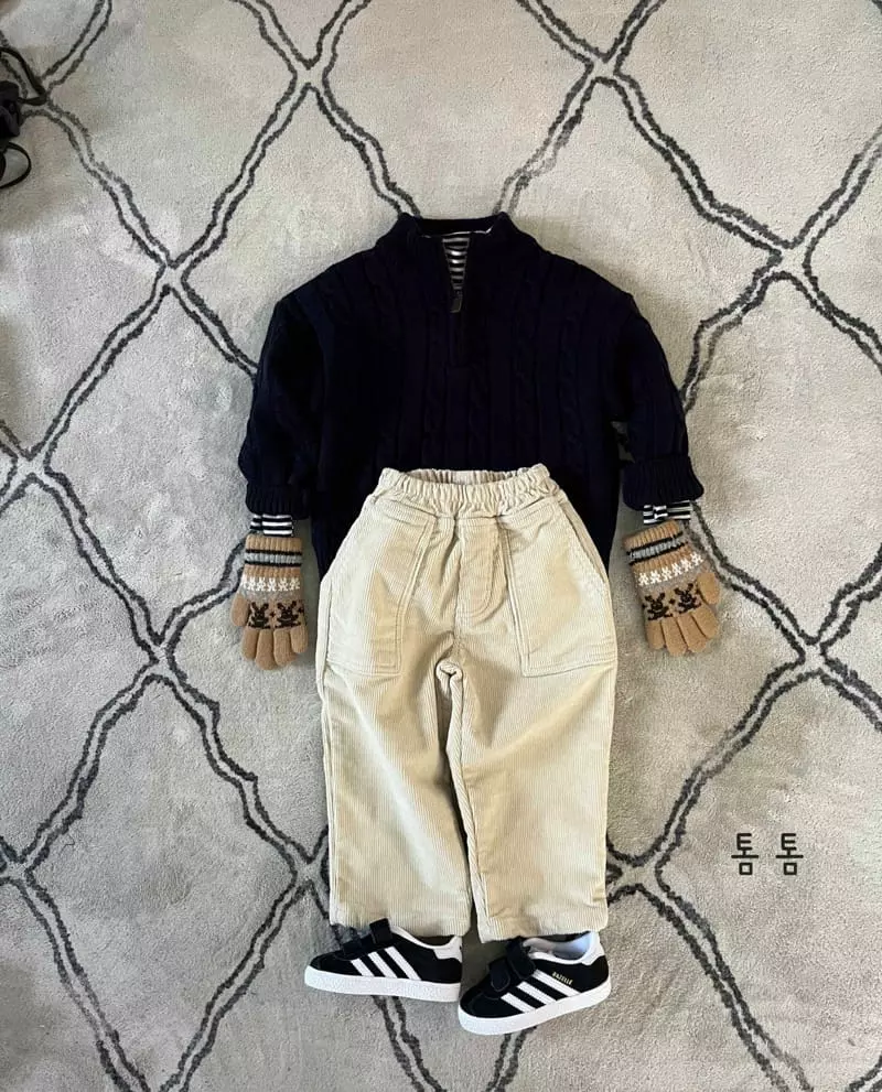 Tom Tom - Korean Children Fashion - #littlefashionista - Twist Knit Tee - 4