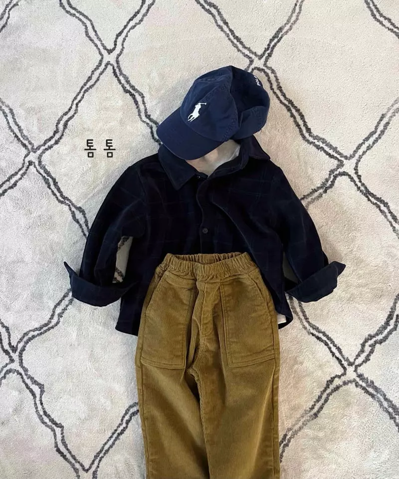 Tom Tom - Korean Children Fashion - #littlefashionista - Rib Check Shirt - 4