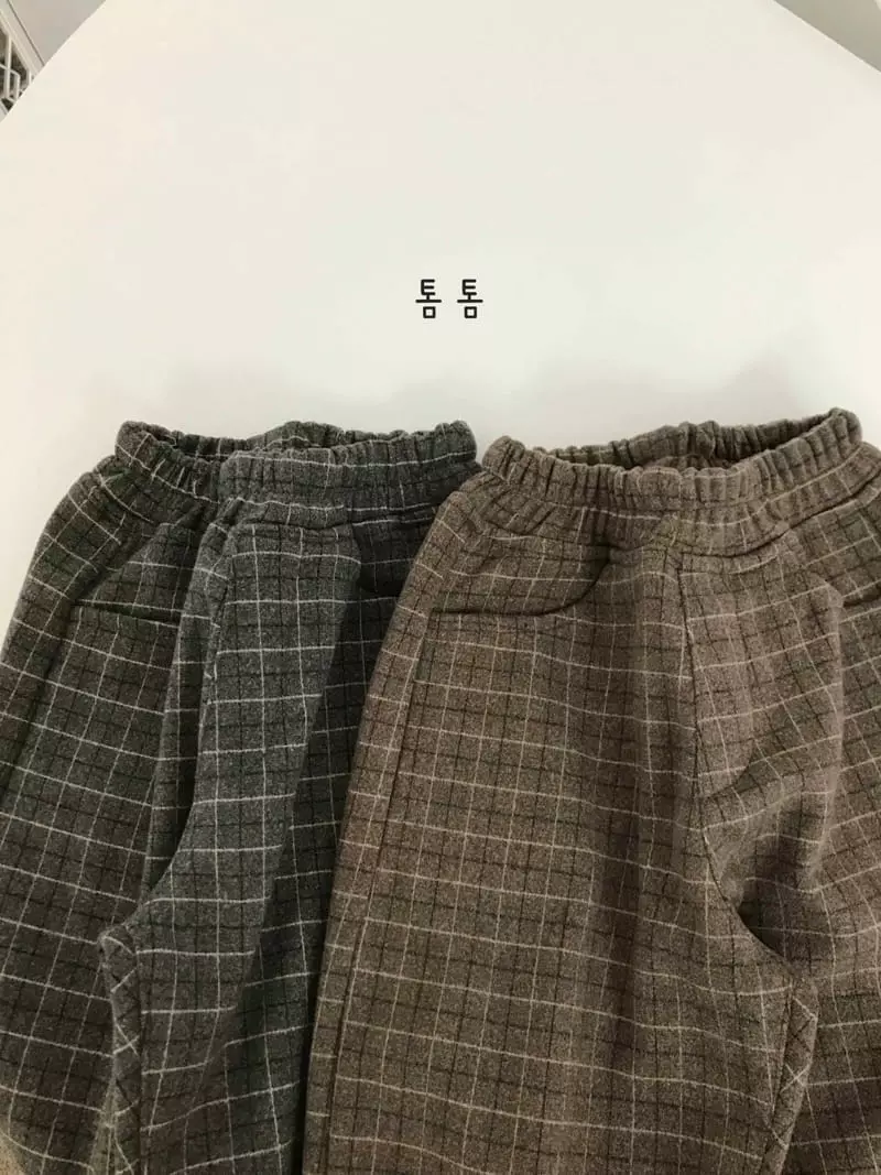 Tom Tom - Korean Children Fashion - #magicofchildhood - Check Pants