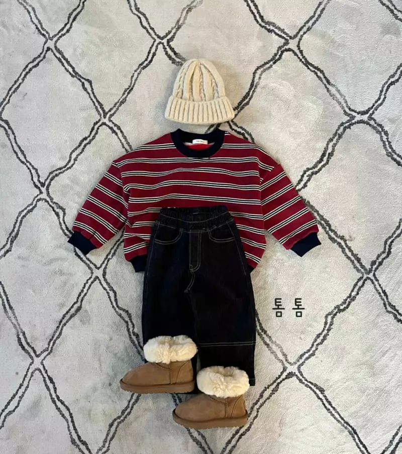 Tom Tom - Korean Children Fashion - #magicofchildhood - Denim Slit Pants - 4