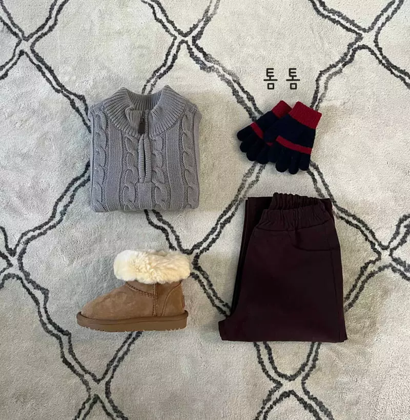 Tom Tom - Korean Children Fashion - #minifashionista - Peach Basic Pants