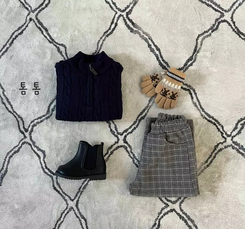 Tom Tom - Korean Children Fashion - #stylishchildhood - Check Pants - 6