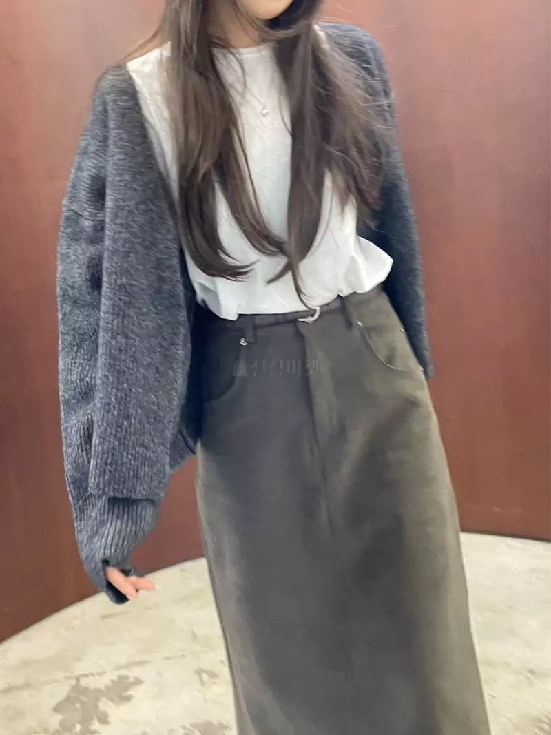 Und - Korean Women Fashion - #momslook - Peach Twill Skirt