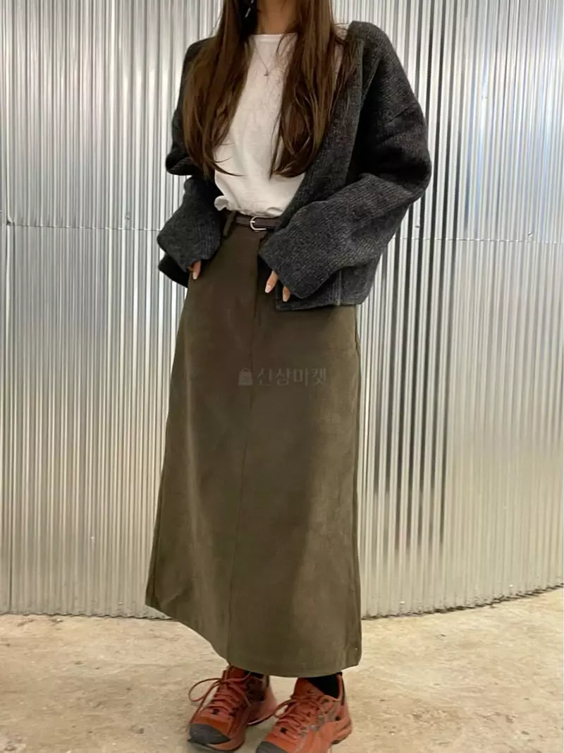 Und - Korean Women Fashion - #momslook - Peach Twill Skirt - 3