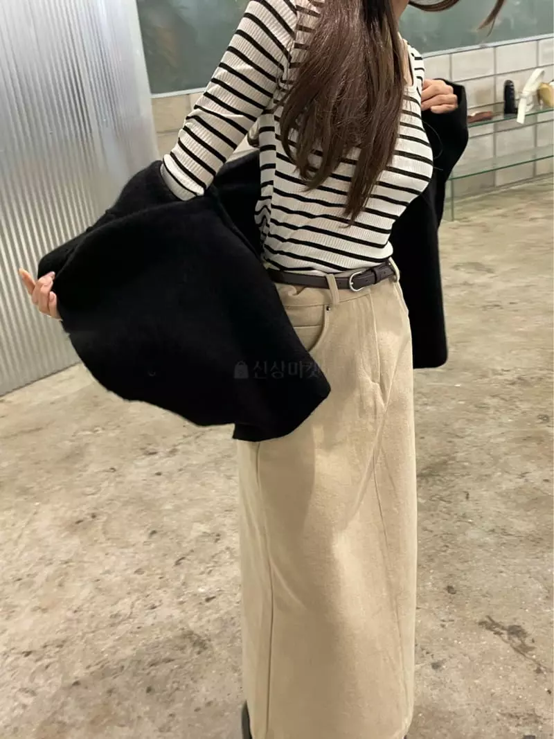 Und - Korean Women Fashion - #momslook - Peach Twill Skirt - 9