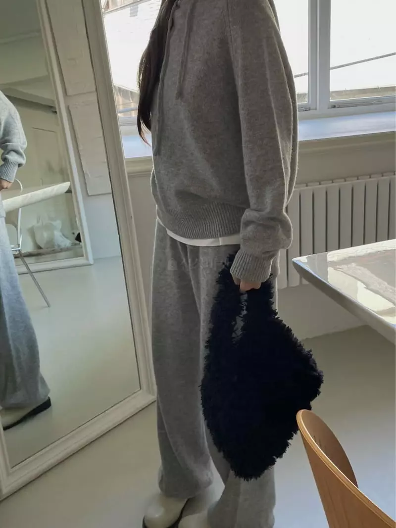 Und - Korean Women Fashion - #momslook - Cash Hoody Knit Tee - 3