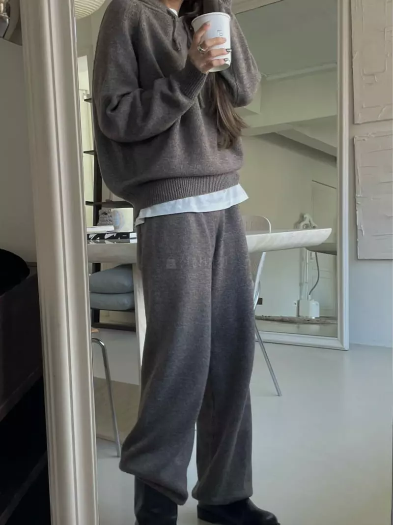 Und - Korean Women Fashion - #momslook - Cash Hoody Knit Tee - 8