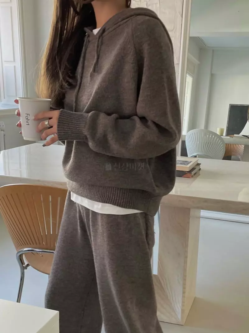 Und - Korean Women Fashion - #momslook - Cash Hoody Knit Tee - 9