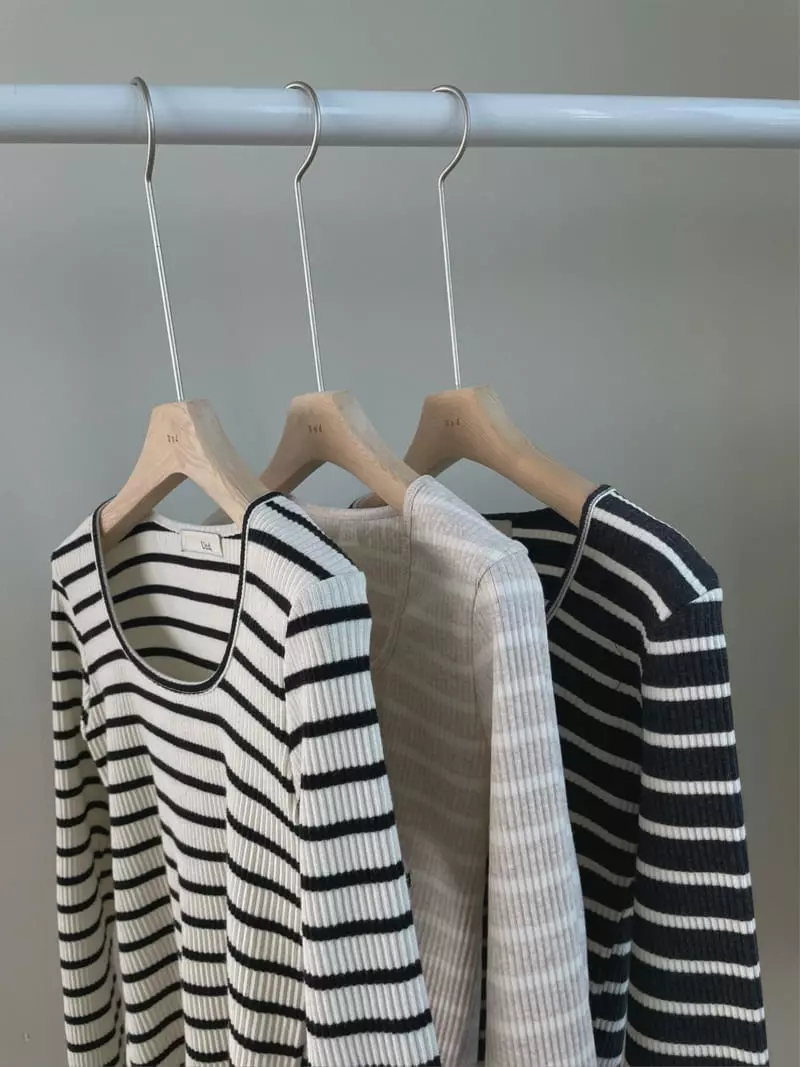 Und - Korean Women Fashion - #momslook - Stripes Tee - 6