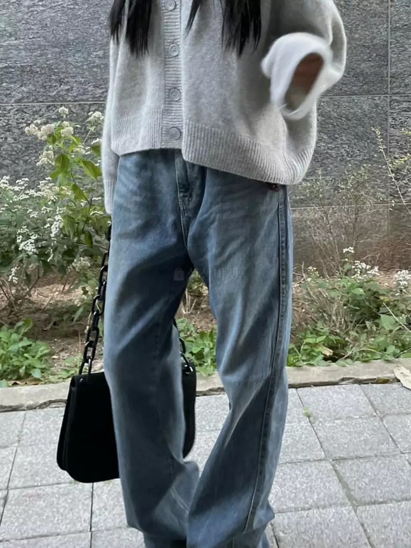 Und - Korean Women Fashion - #momslook - Straight Jeans