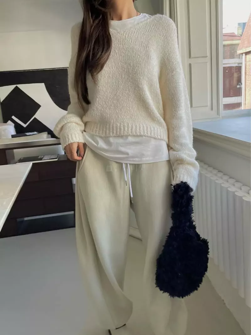 Und - Korean Women Fashion - #pursuepretty - V Neck Knit Tee - 4