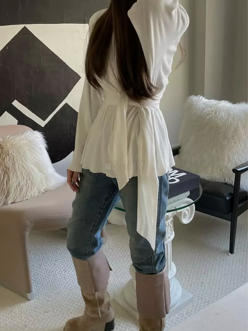 Und - Korean Women Fashion - #restrostyle - Fleece Rib Tee