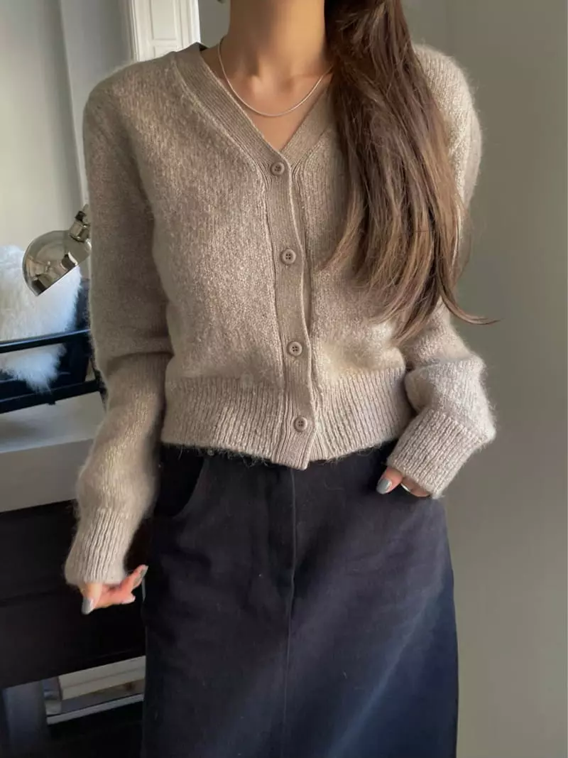 Und - Korean Women Fashion - #restrostyle - Balloon Kid Cardigan - 4