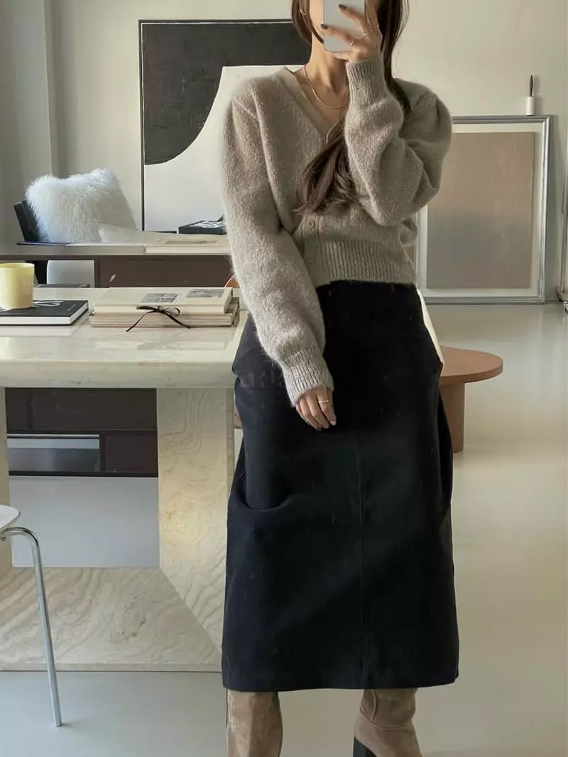 Und - Korean Women Fashion - #shopsmall - Balloon Kid Cardigan - 5