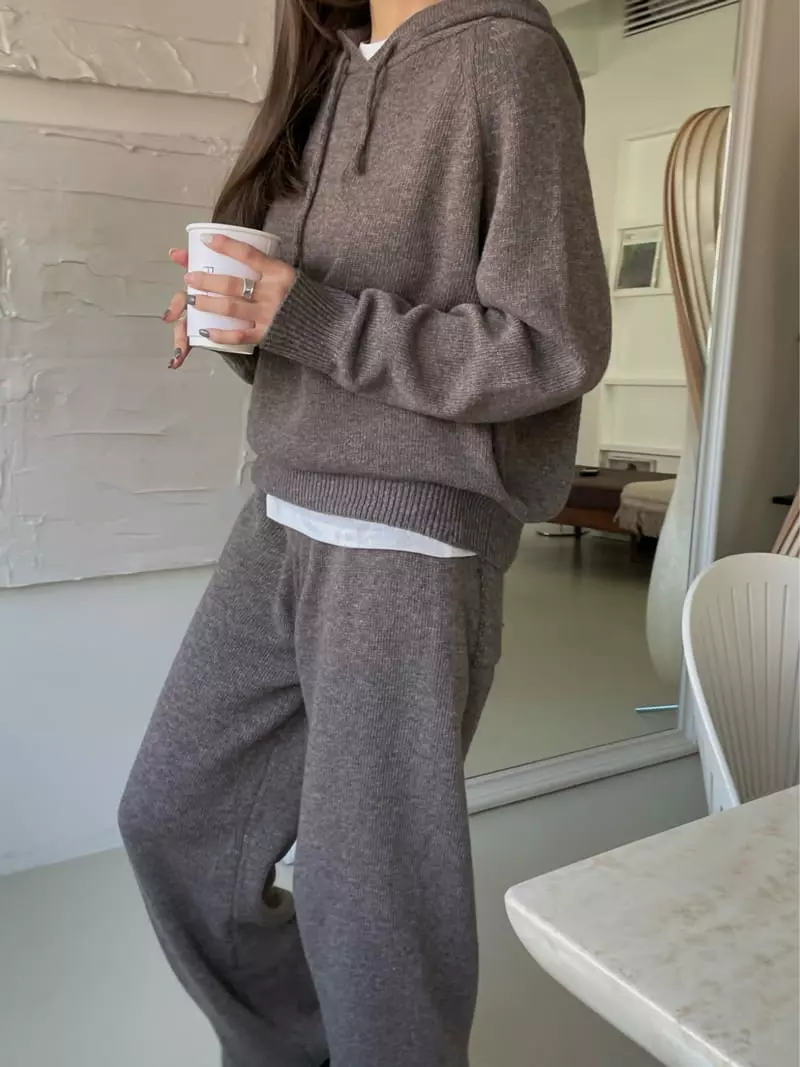 Und - Korean Women Fashion - #vintagekidsstyle - Cash Hoody Knit Tee - 12